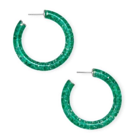 Kendra Scott Jewelry - NWT! Kendra Scott Sonnie Sterling Silver & Gemstone Hoop Earrings